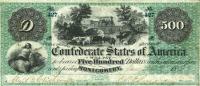 Gallery image for Confederate States of America p3: 500 Dollars